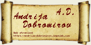Andrija Dobromirov vizit kartica